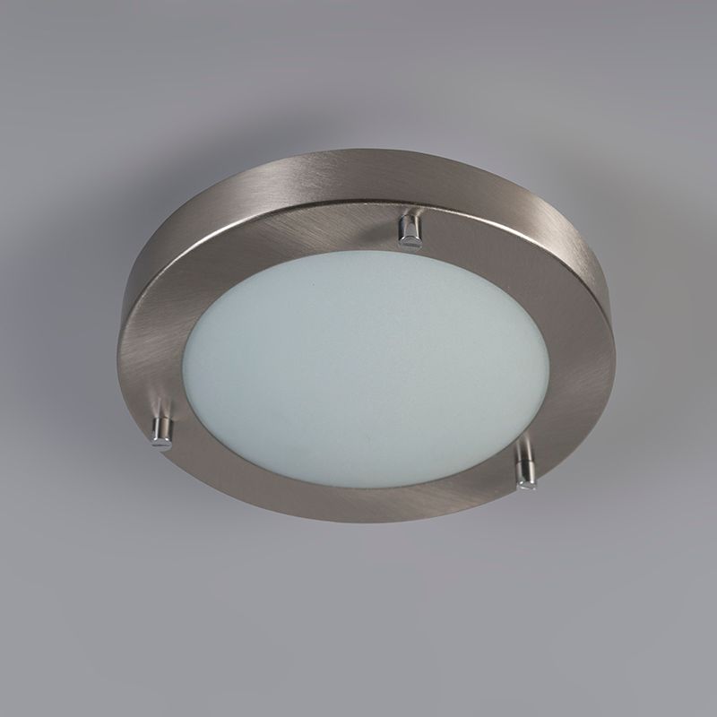 Moderne plafonnière staal 18 cm IP44 - Yuma