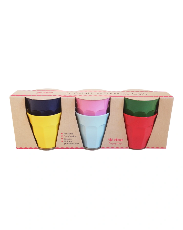 Melamin-Becher FAVORITE COLORS small 6er-Set