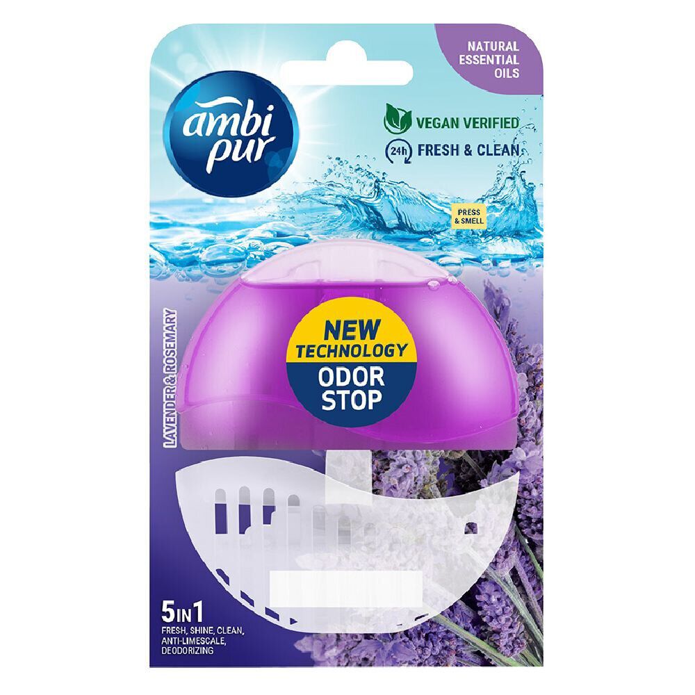 Bloc WC Ambi Pur 5 en 1 parfum lavande et romarin - 55 ml