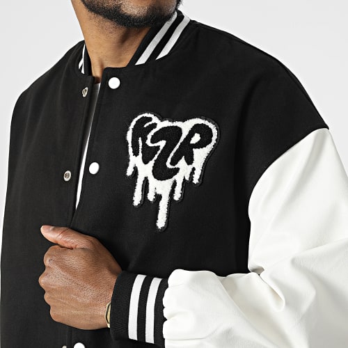 Veste Teddy MK21010 Noir Blanc