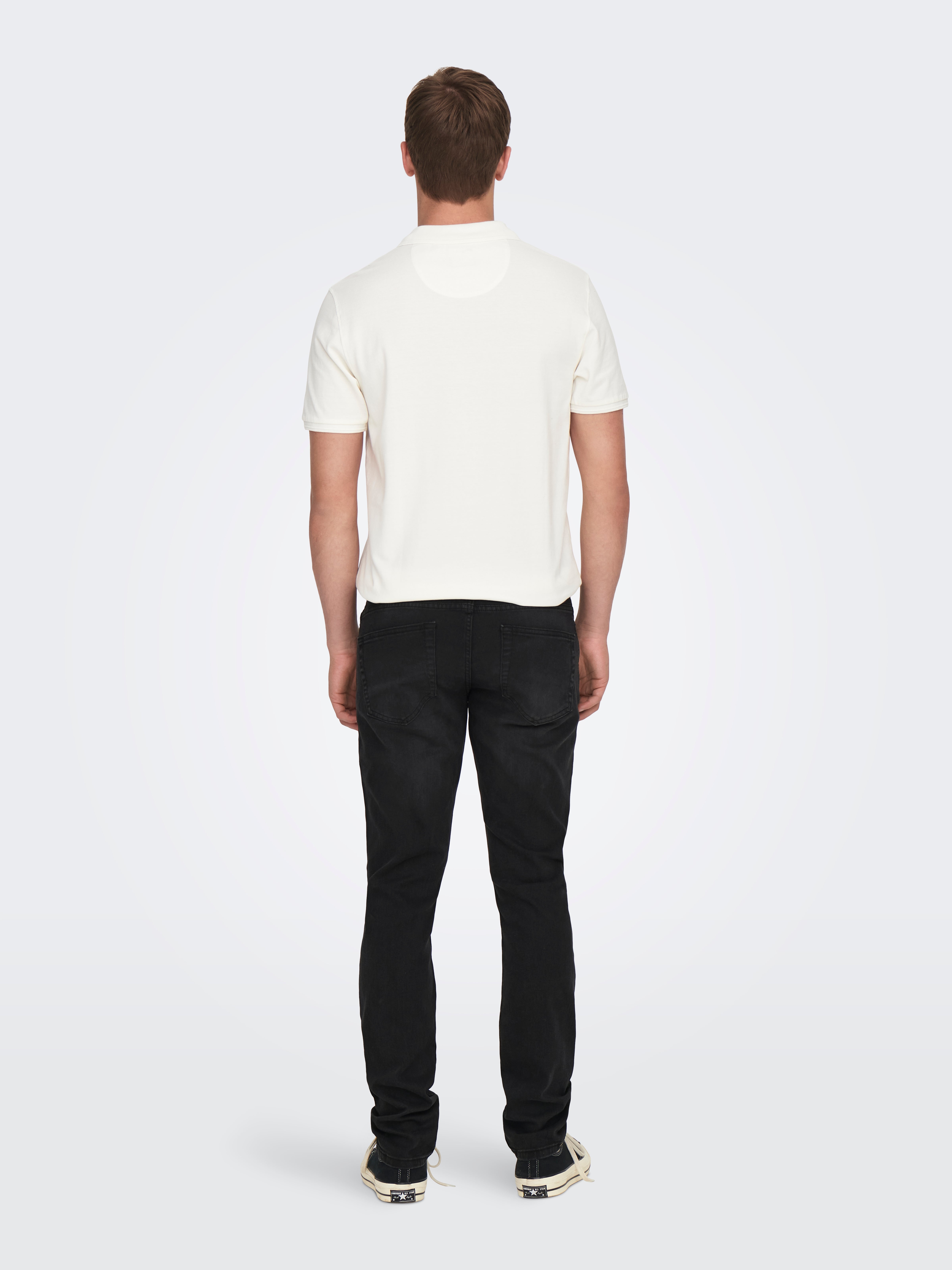 ONSLOOM Mittlere Taille Slim Fit Jeans Washed Black
