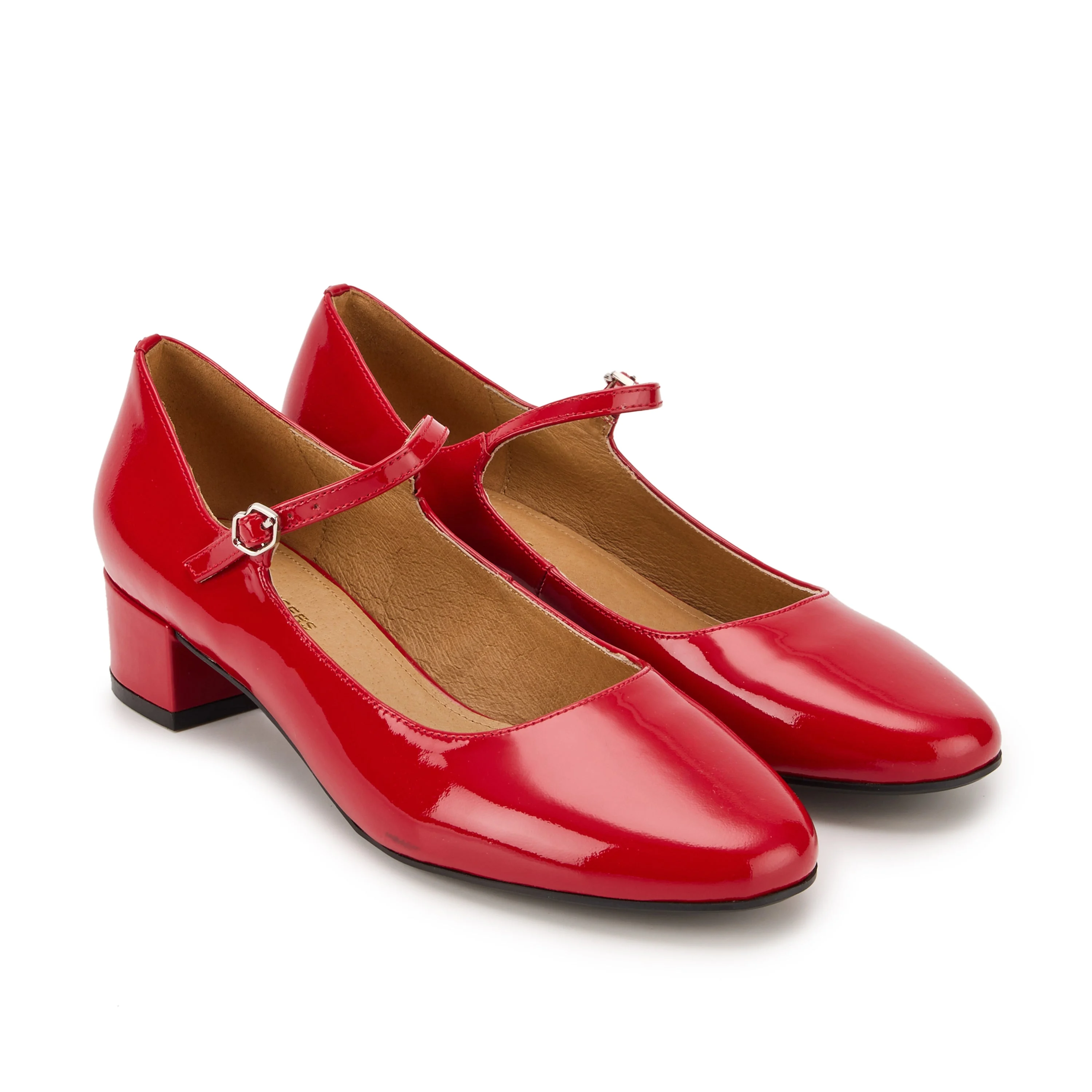ALBA CUIR BRILLANT - Babies en cuir | Rouge