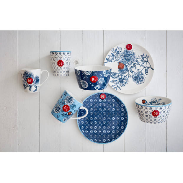 Douwe Egberts taartbordje - Dutch Traditions Bloem - 20,5cm