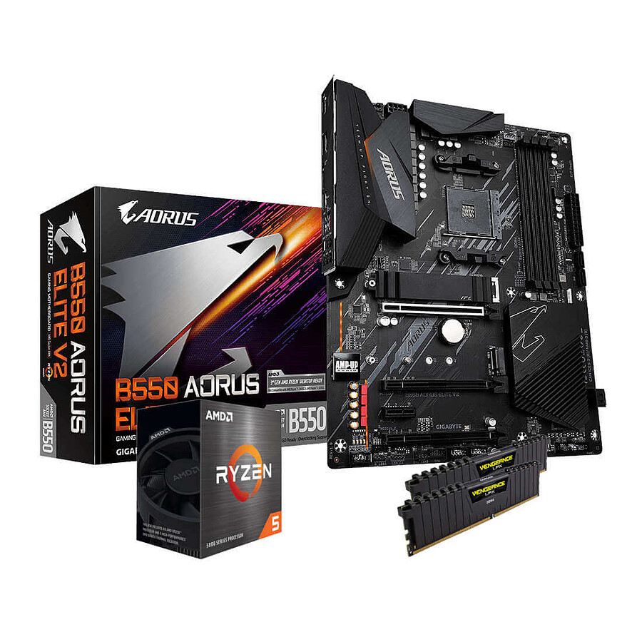 AMD Ryzen 5 5600X - Gigabyte B550 - RAM 32 Go 3200 MHz