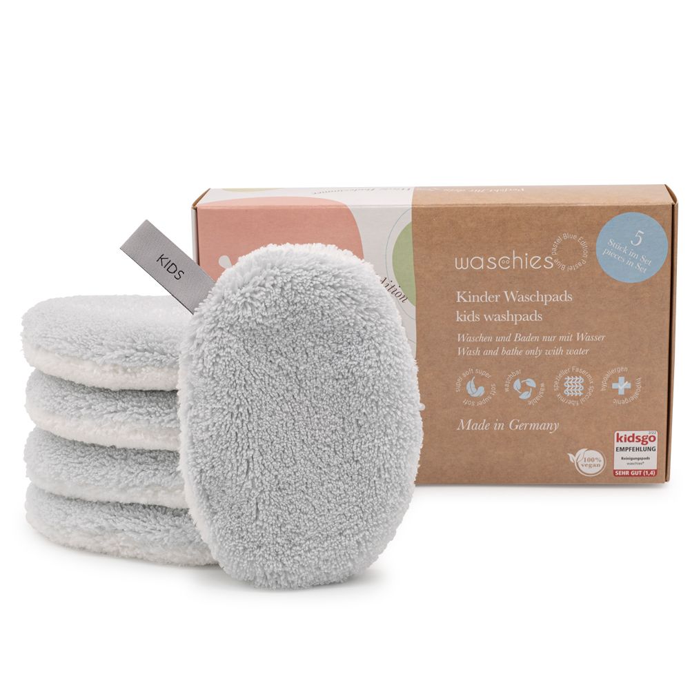 waschies supersofte Waschpads für Babys & Kinder 5er Set Pastel Edition