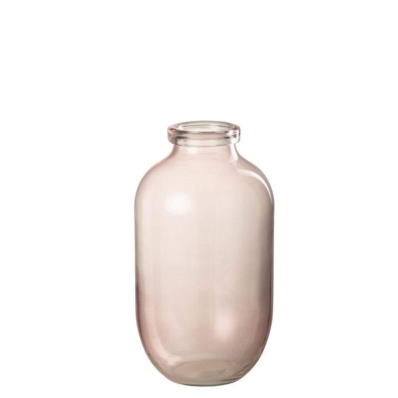Vase en verre rose 20x20x35 cm