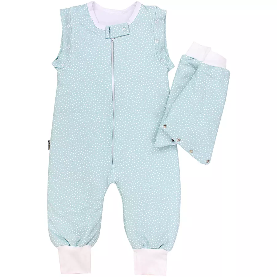 TupTam Baby Schlafsack mit Beinen und Ärmel Winter grünweiß