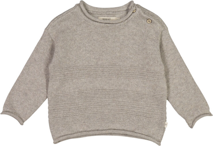 Wheat Strik Pullover Gunnar Warm grey melange