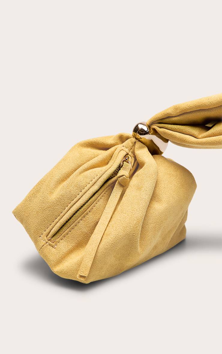 Chartreuse Sac À Main En Synthétique Chartreuse Avec Poignée Dorée