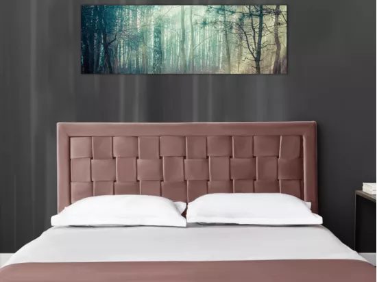 Tête de lit JENNA - 160 cm - Velours - Vieux rose