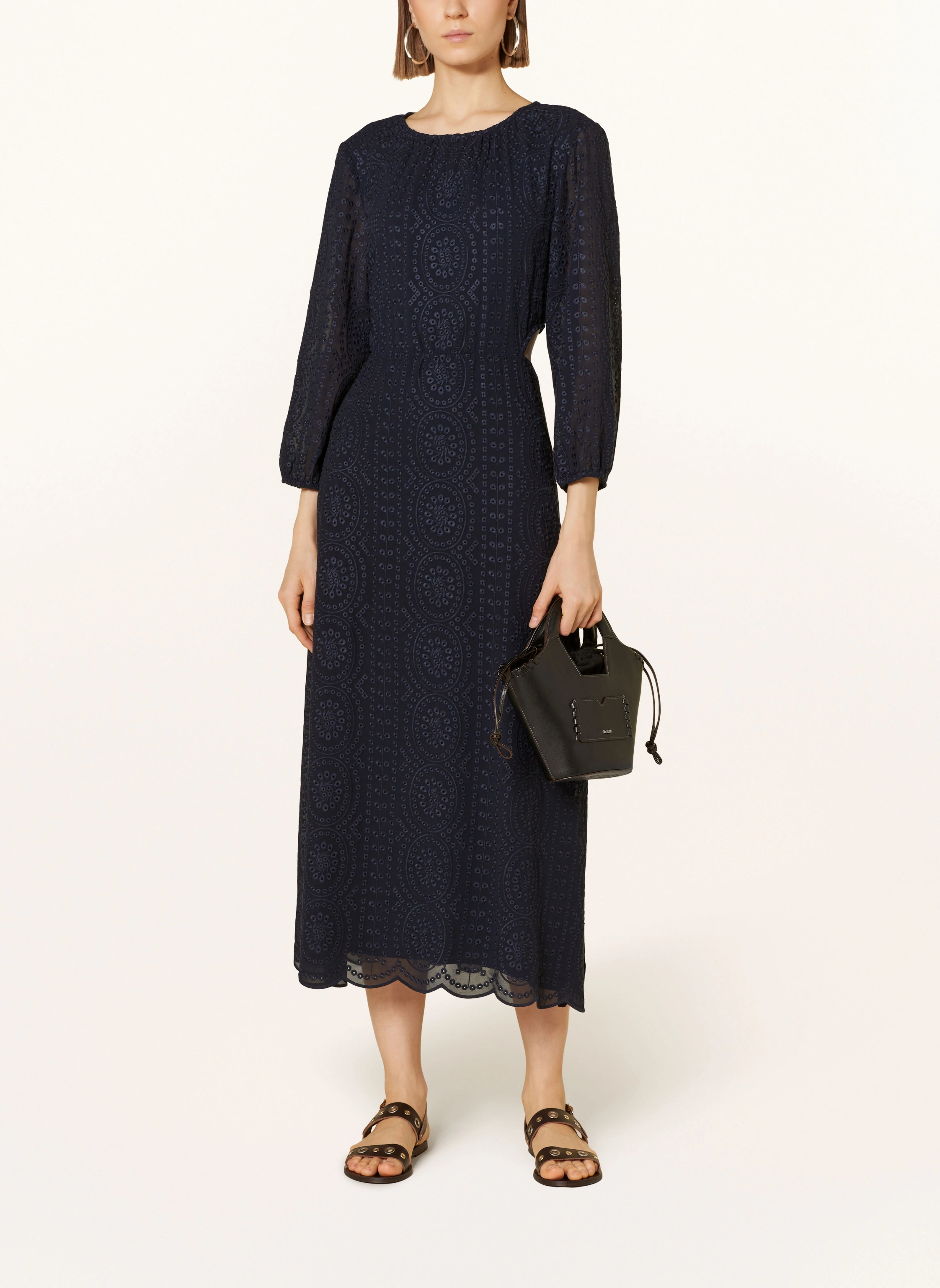 ba&sh Kleid BETTINA aus Lochspitze mit Cut-outs