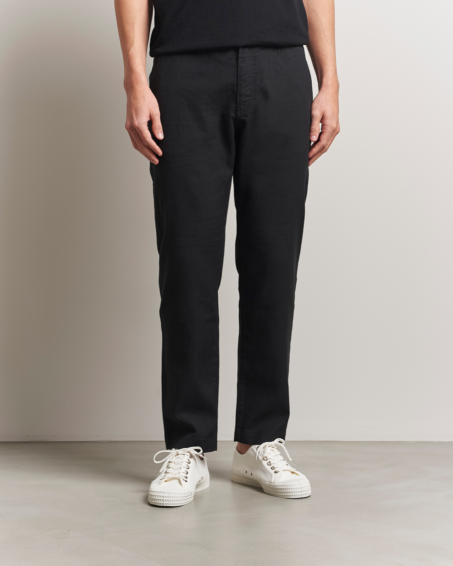 BOSS ORANGE Sanderson Linen Pants Black