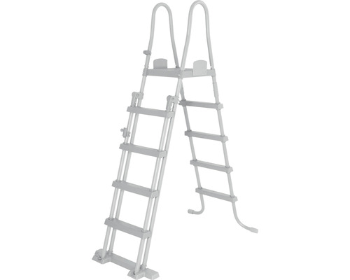 Opbouwzwembadset Bestway Power Steel™ rechthoekig 732x366x132 cm incl. zandfiltersysteem, ladder & afdekking grijs