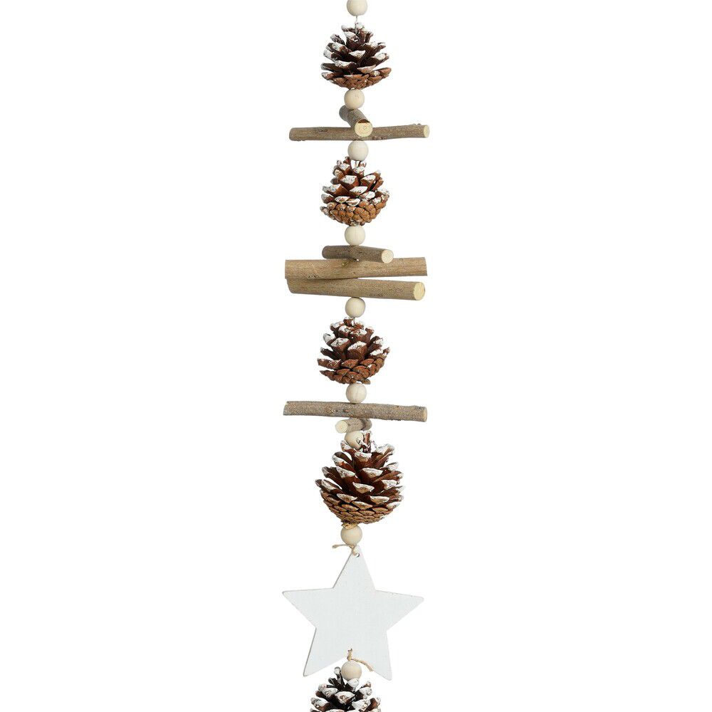 House of Seasons Dennenappel Ster - Guirlande - Bruin - 5x170x10 cm
