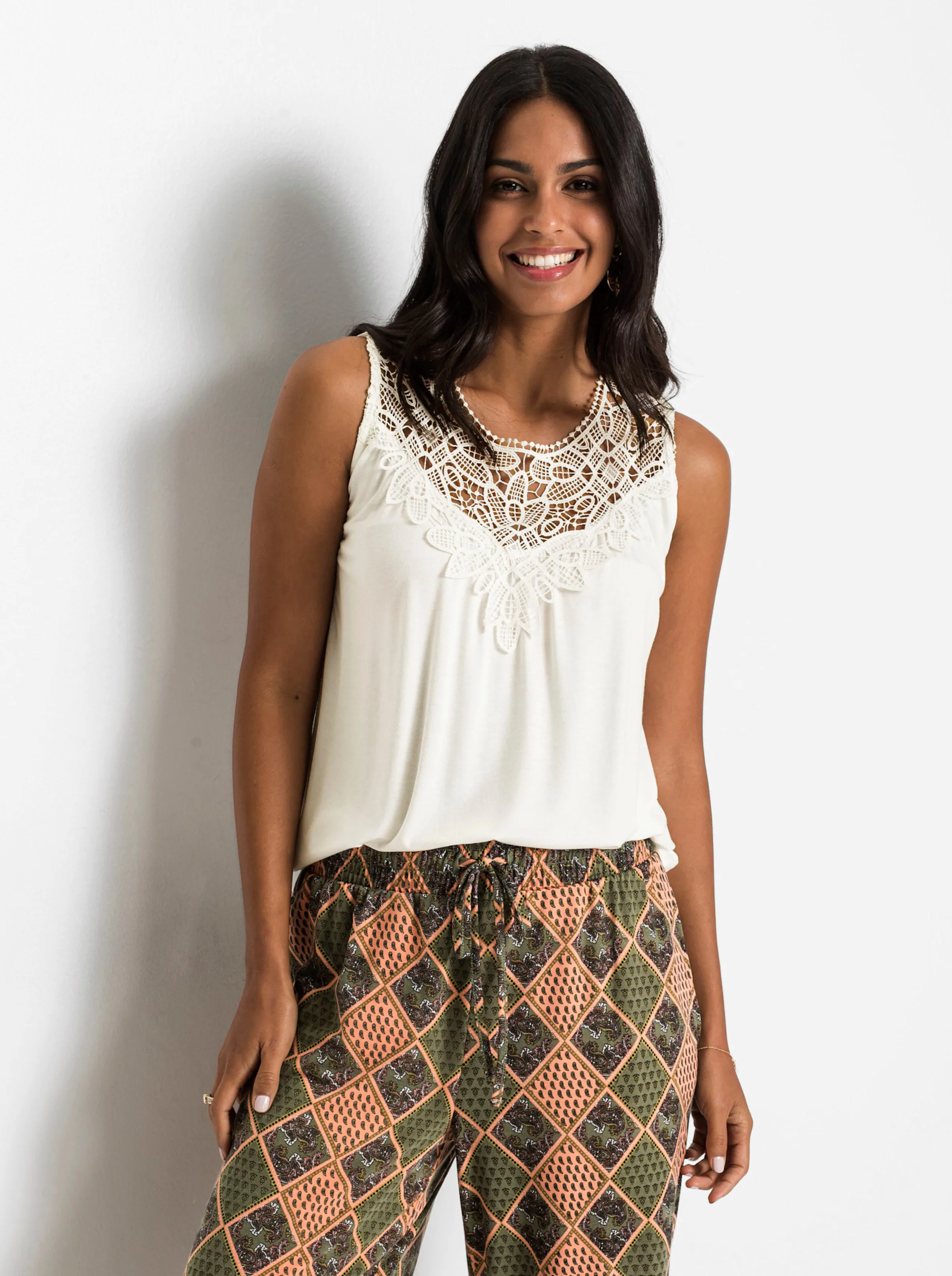 Shirttop in ecru