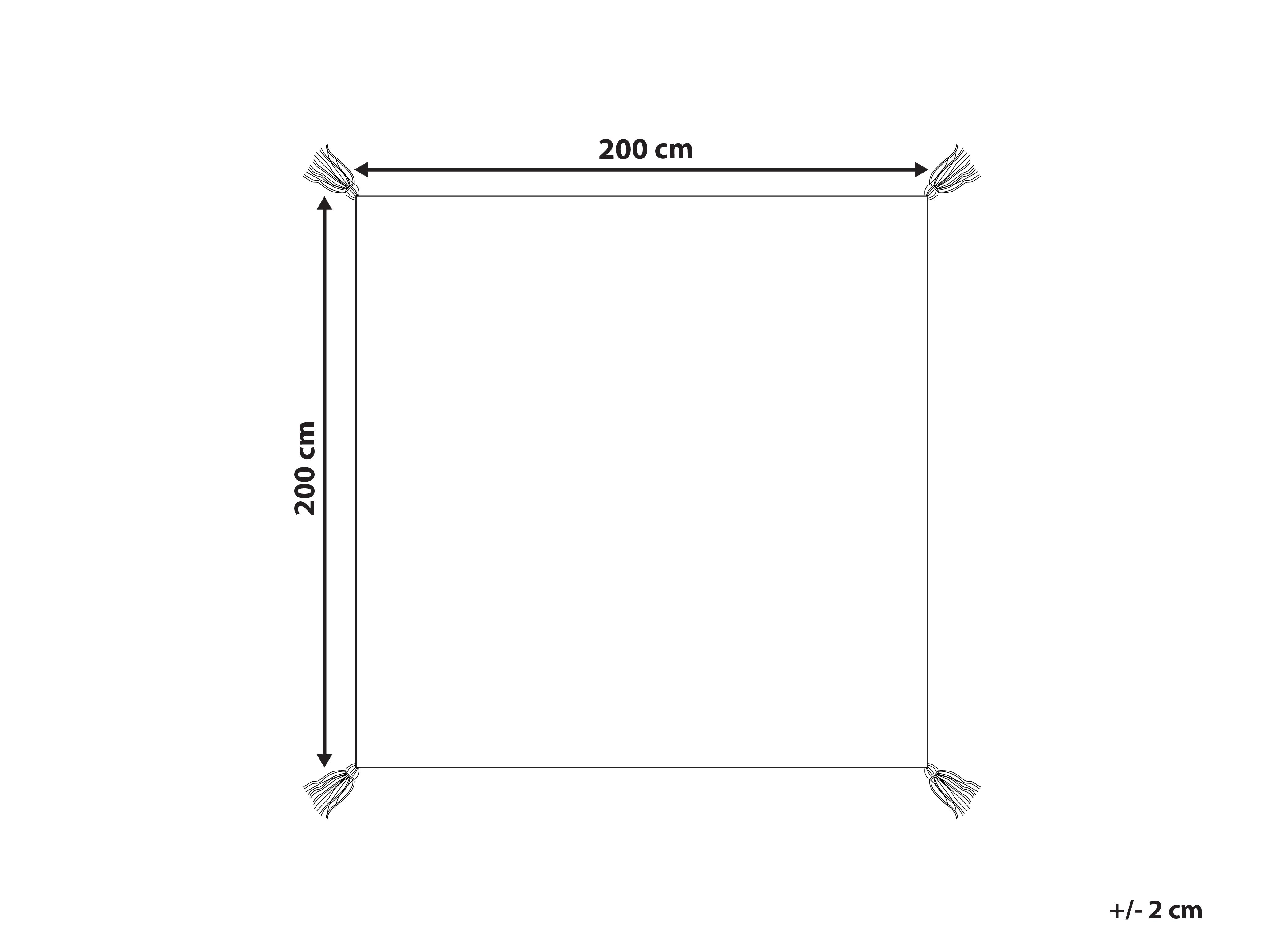 Picknickkleed DILBAR 200 x 200 cm Rood