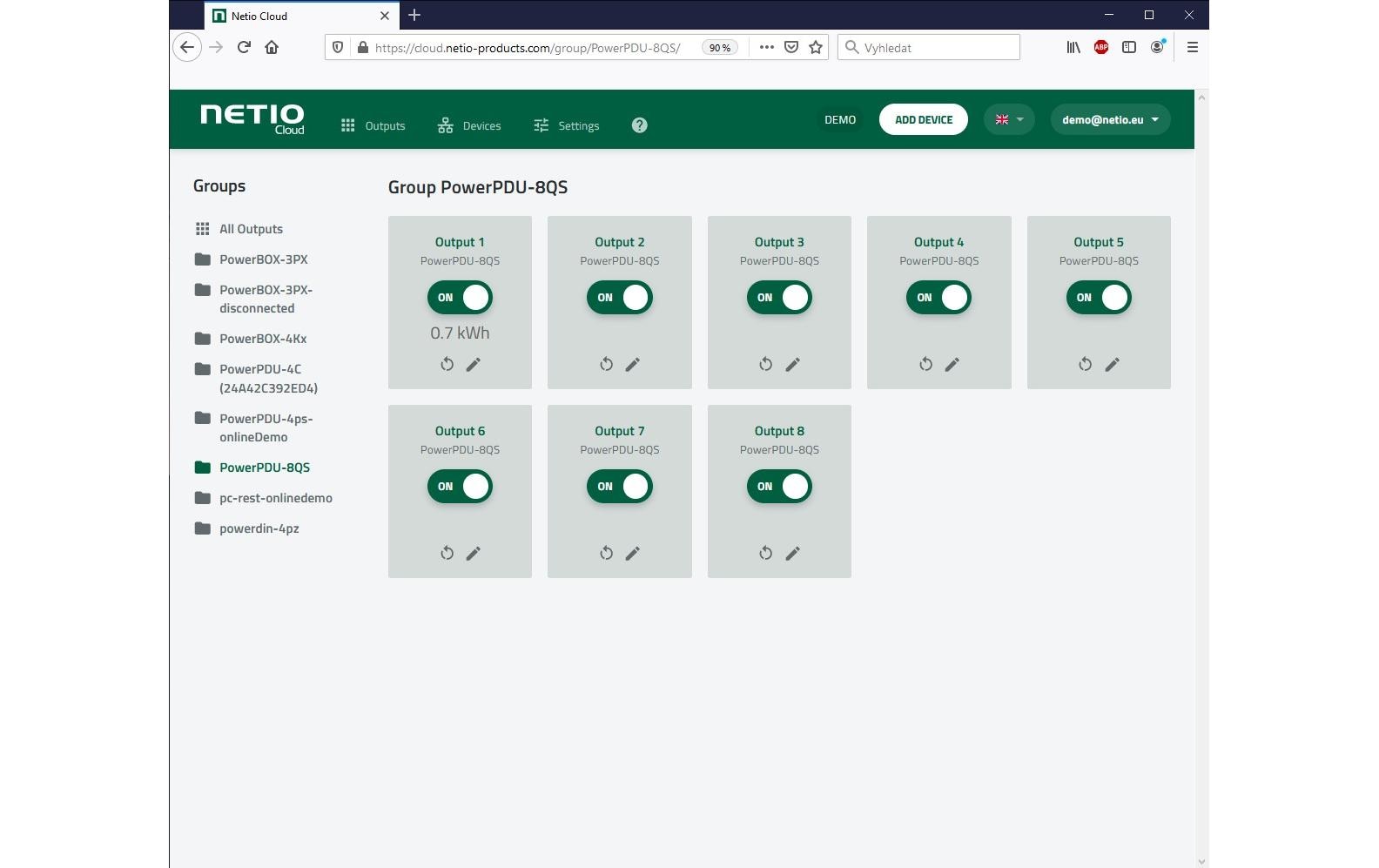 PowerPDU 8QS<br>LAN-gesteuerter und messbarer Stromverteiler mit 8 Ausgängen