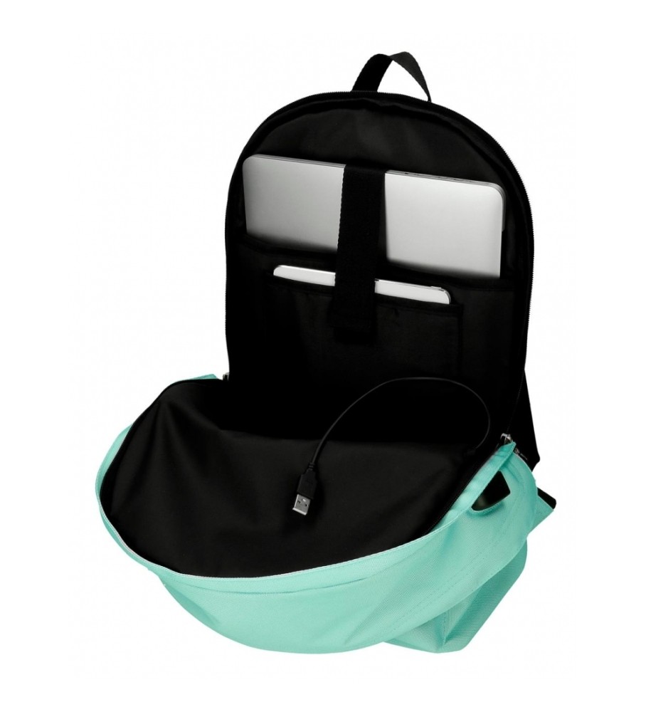 Mochila para computador Pepe Jeans Aris Colorful turquesa com dois compartimentos