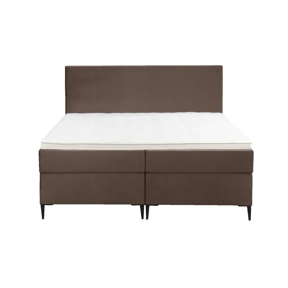 Boxspring Liv egaal - bruin - 160x200 cm - slanke poot