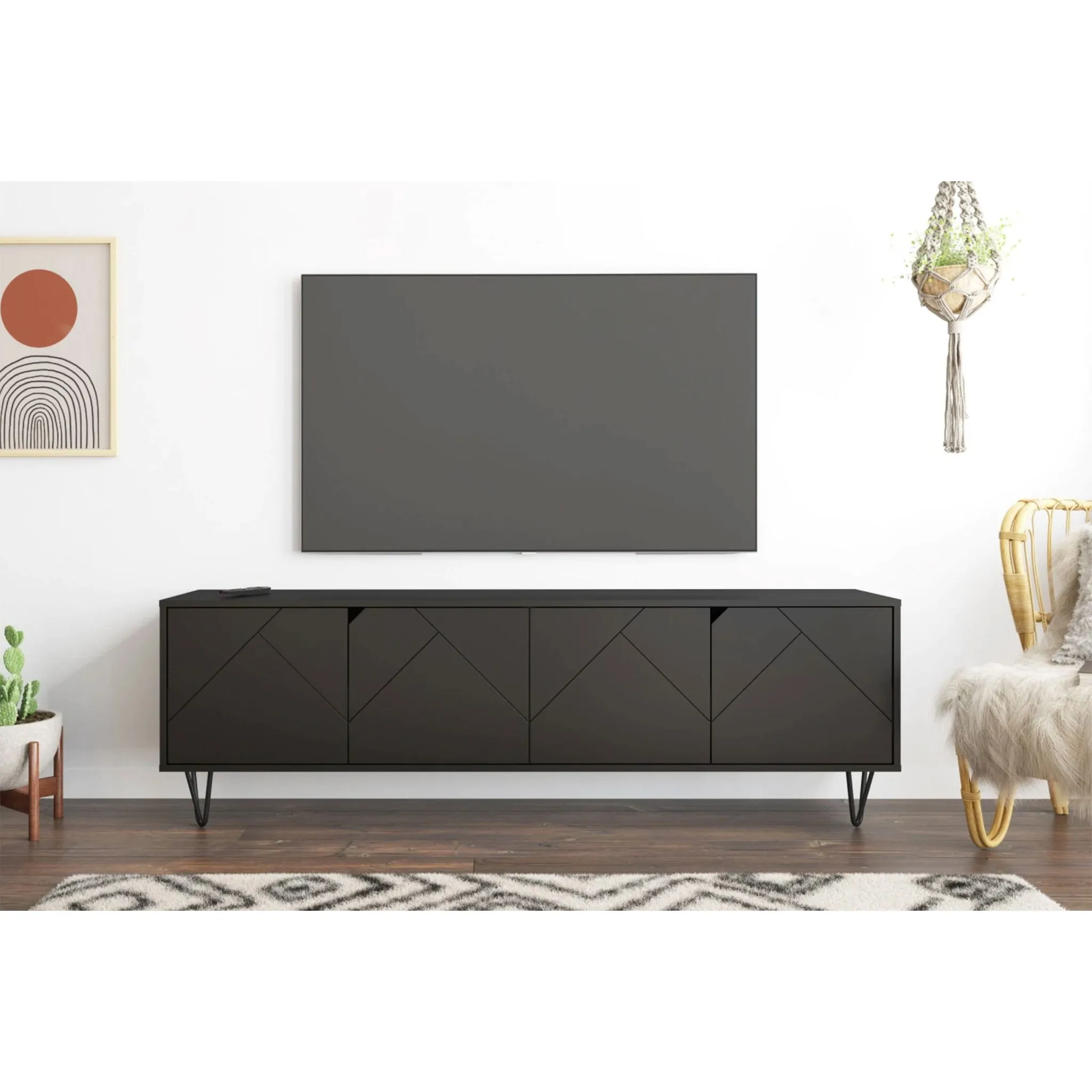 Nexera Meuble Audio-Vidéo Slim - Noir
