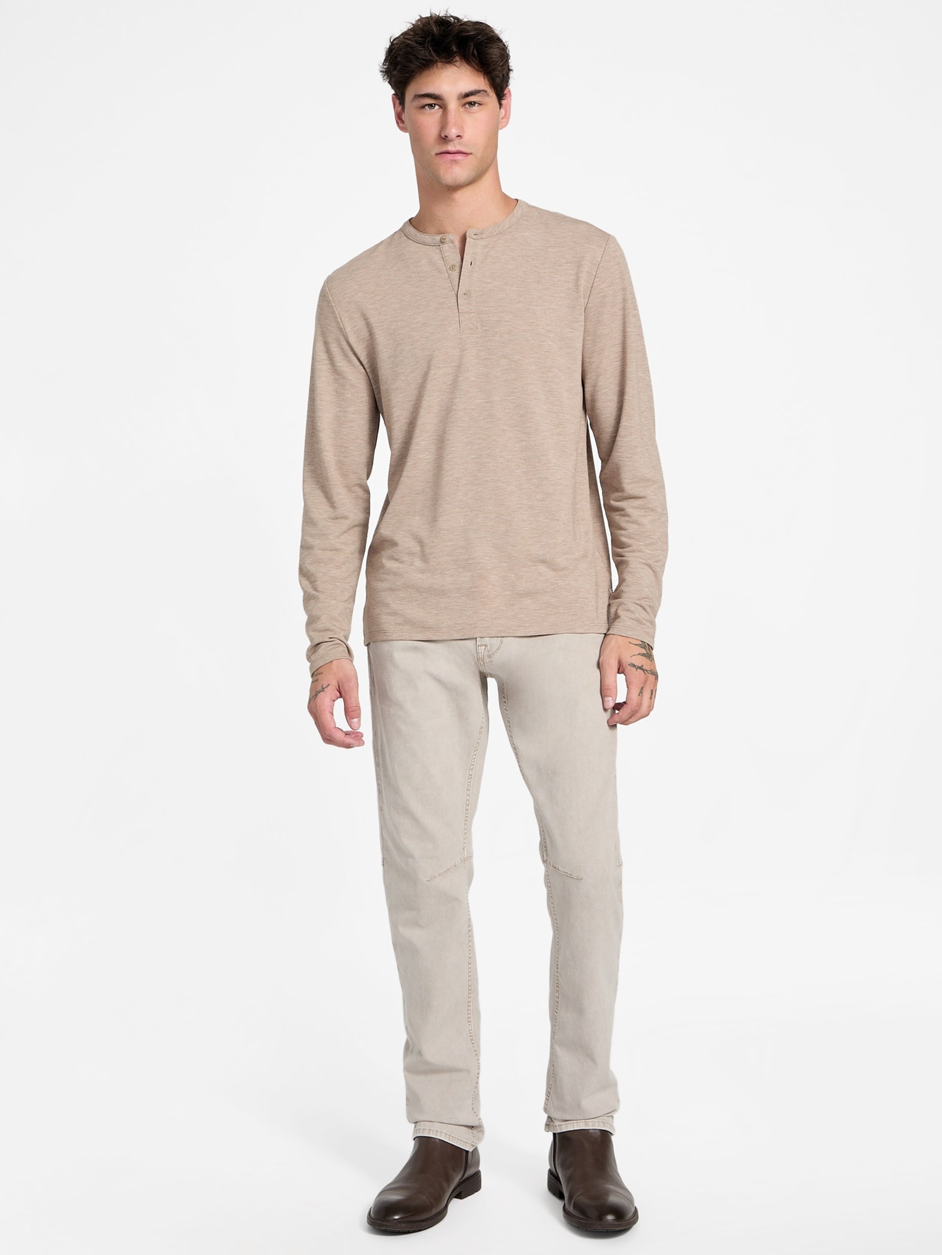 Henley Eco Kai em mistura de lã