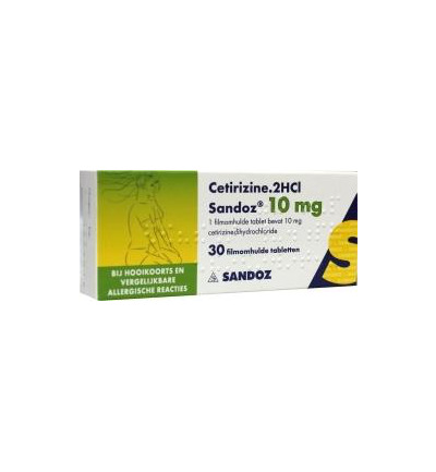 Sandoz Cetirizine 10mg (30 tabletten)