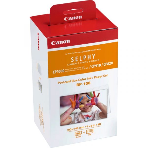 Tinteiro Canon Pack RP-108 Tinteiro Papel 108 Fotos 10x15cm