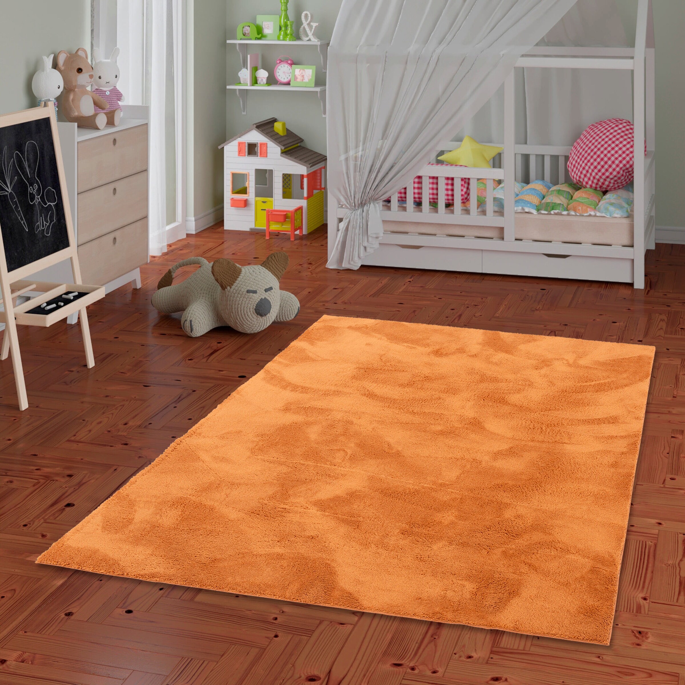Pergamon Kinder Super Soft Fellteppich Pearl Kids Orange