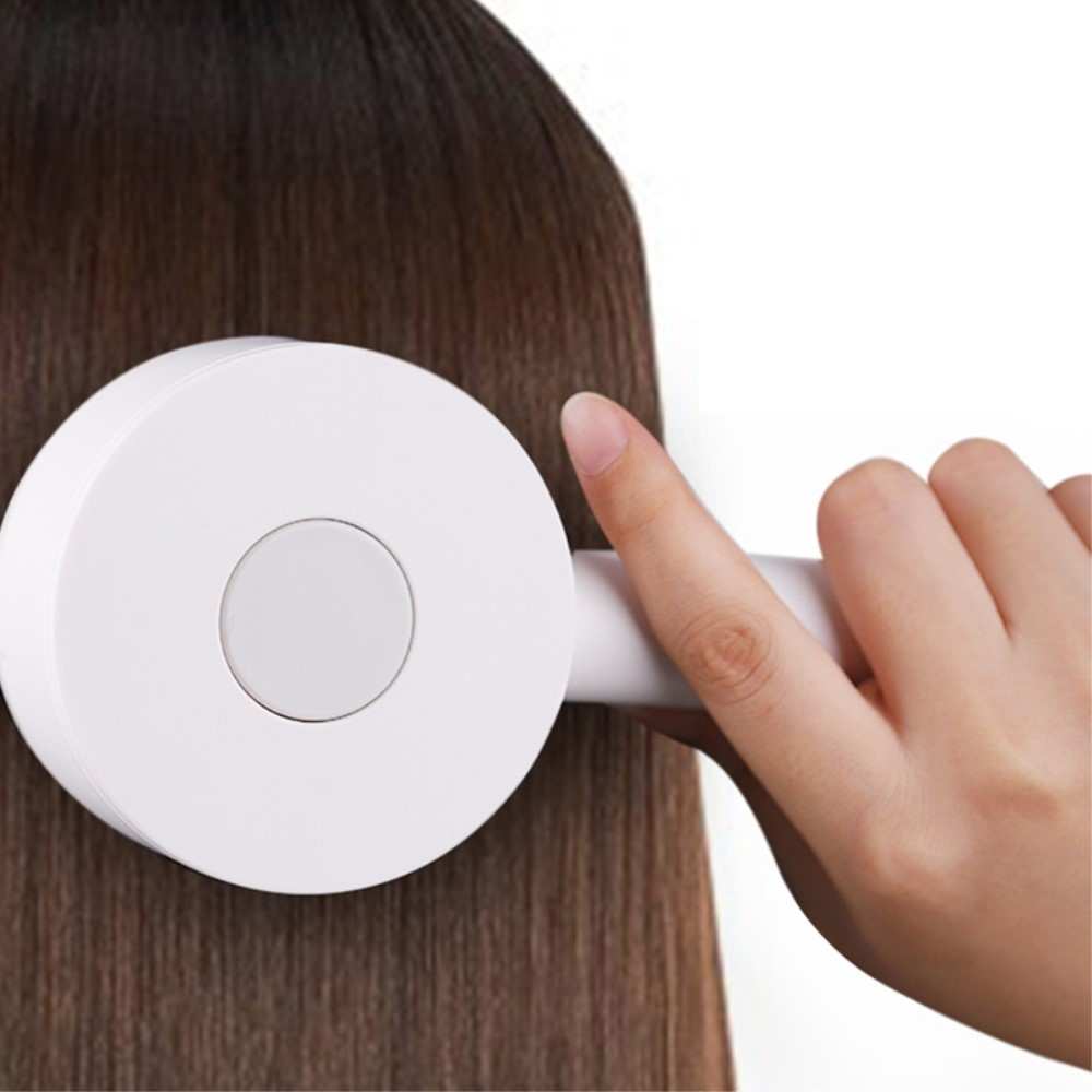 (20cm) Haar Styling Bürste Kopf Massage Haarbürste mit Selbstreinigungs Knopf - Grün