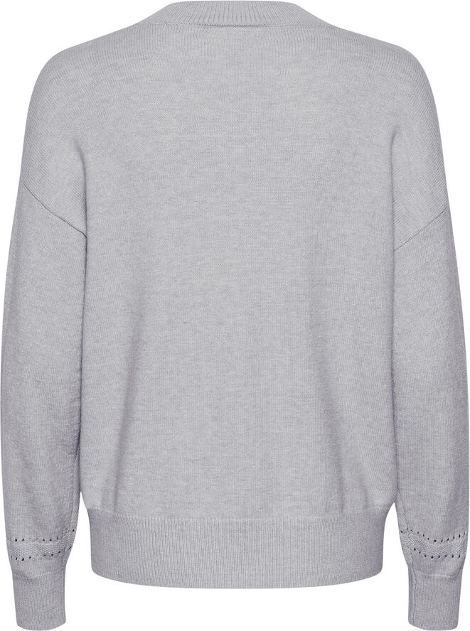 Cream CRDela Knit Pullover Grey melange