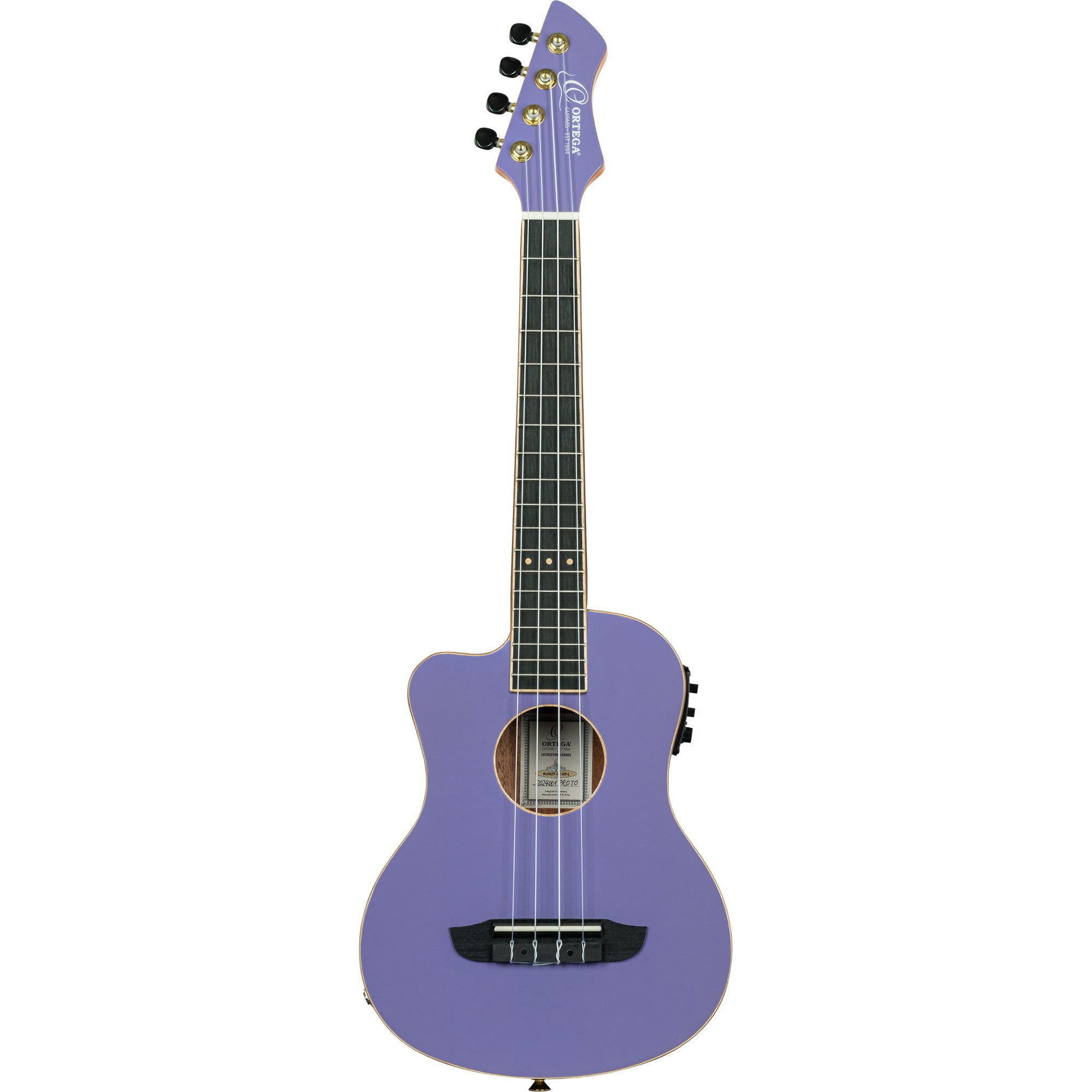 Ortega Horizon Series RUHZT-CE-VP-L linkshandige E/A tenor ukelele met gigbag