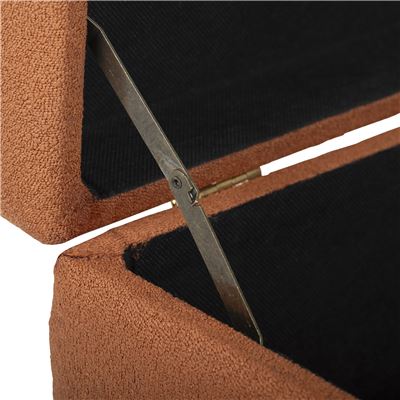 Banc coffre en tissu sur pieds
