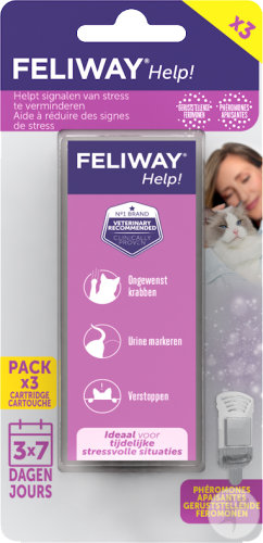 Feliway Help Pack Recharges Pour Diffuseur De Phéromones Pour Les Chats 3 Cartouches