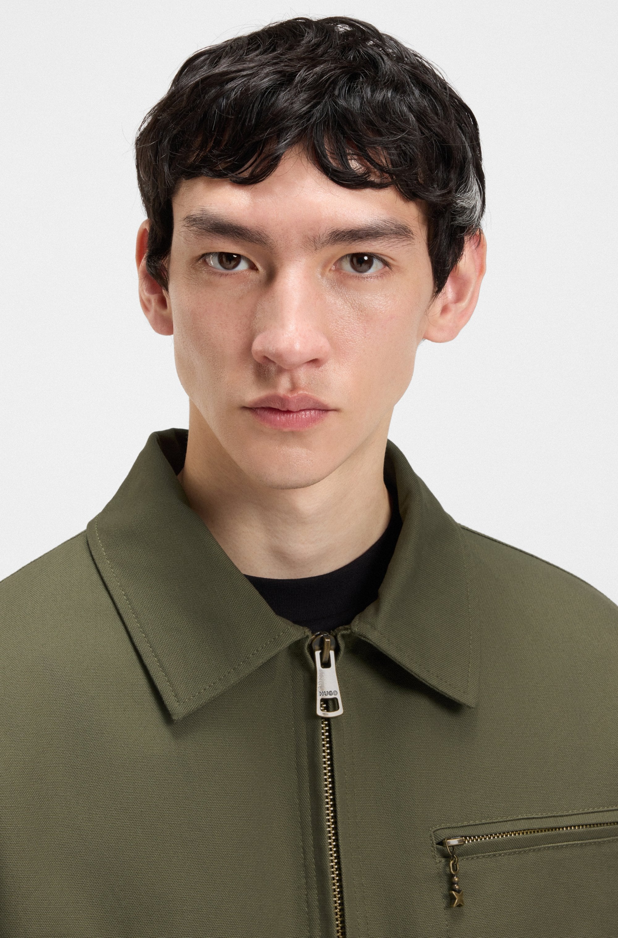 HUGO Blue Canvasjacke »Blake« leicht wattiert, regular fit Overshirt Übergangsjacke Kurzjacke Bomber