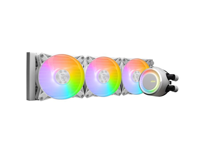 MSI Wasserkühlung MAG CORELIQUID E360 WHITE MSI MAG CORELIQUID E360 WHITE Computerkühlsystem Hauptplatine, Prozessor Flüssigkeitskühlung 12 cm Weiss