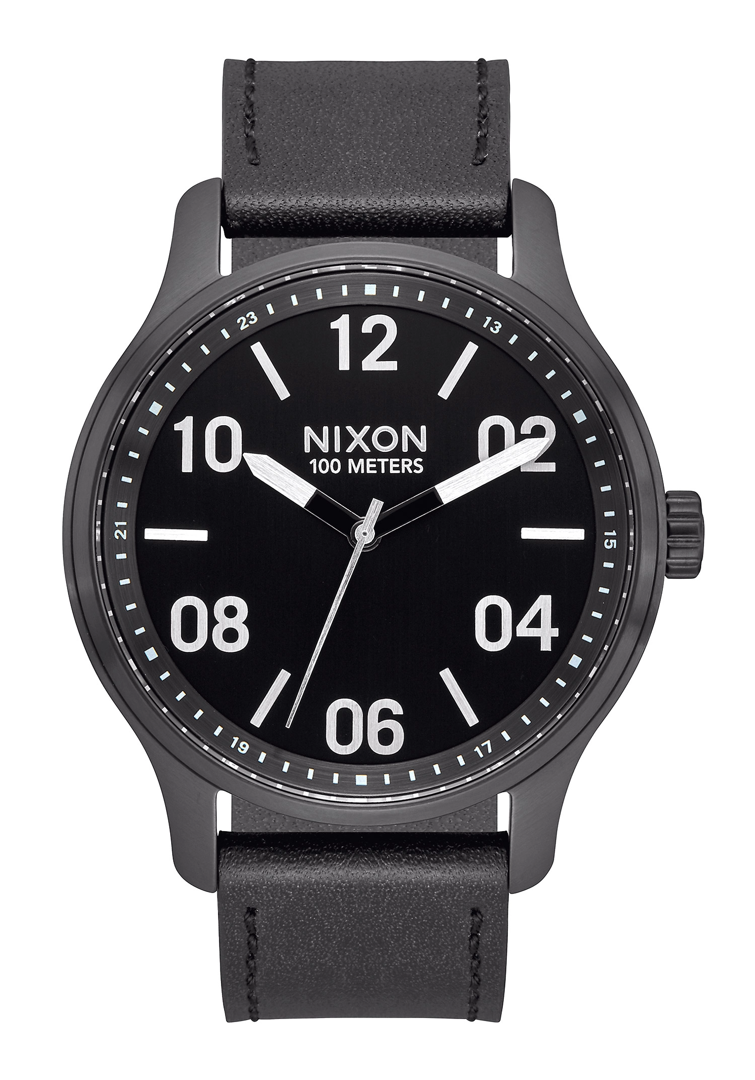 Nixon The Patrol Leather Black / Silver / Black A1243-2998