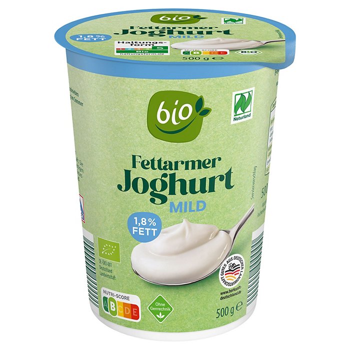BIO Bio-Joghurt 500 g, 1.8 % Fett