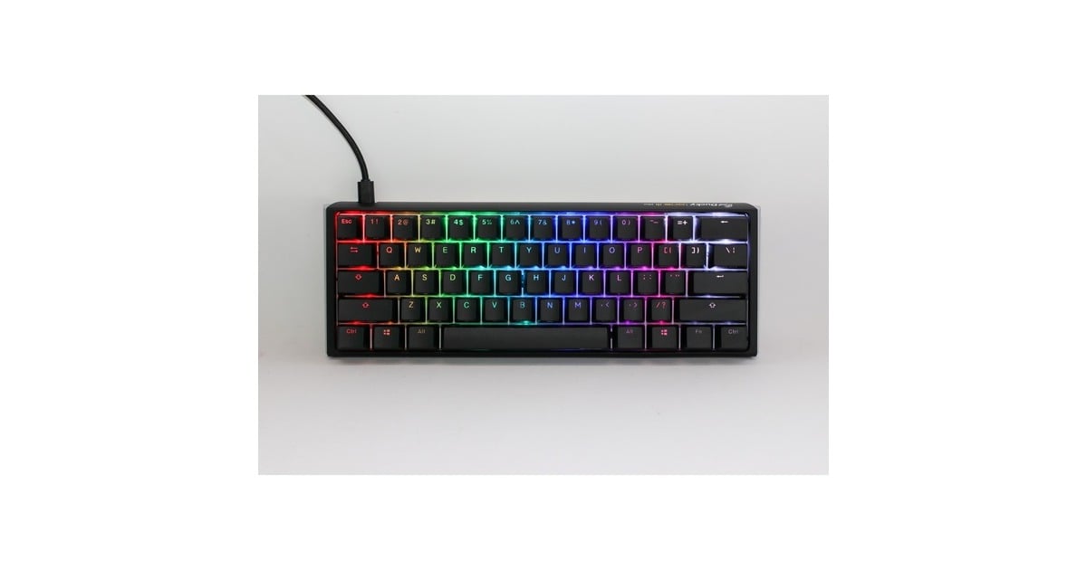 DuckyOne 3 Classic Mini, toetsenbord  (Zwart/wit, US lay-out, Cherry MX Brown, RGB led, Double-shot PBT, Hot-swappable, QUACK Mechanics, 60%)