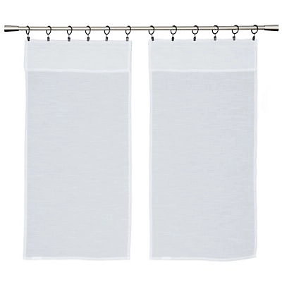 Paire de rideau vitrage Callaly blanc l.45 x H.90 cm