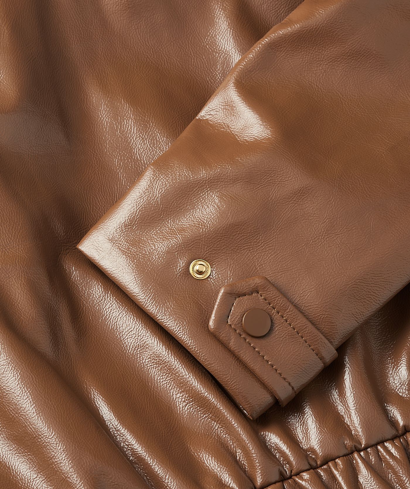 JV-PEADEN bomber jacket in laklook - cognac