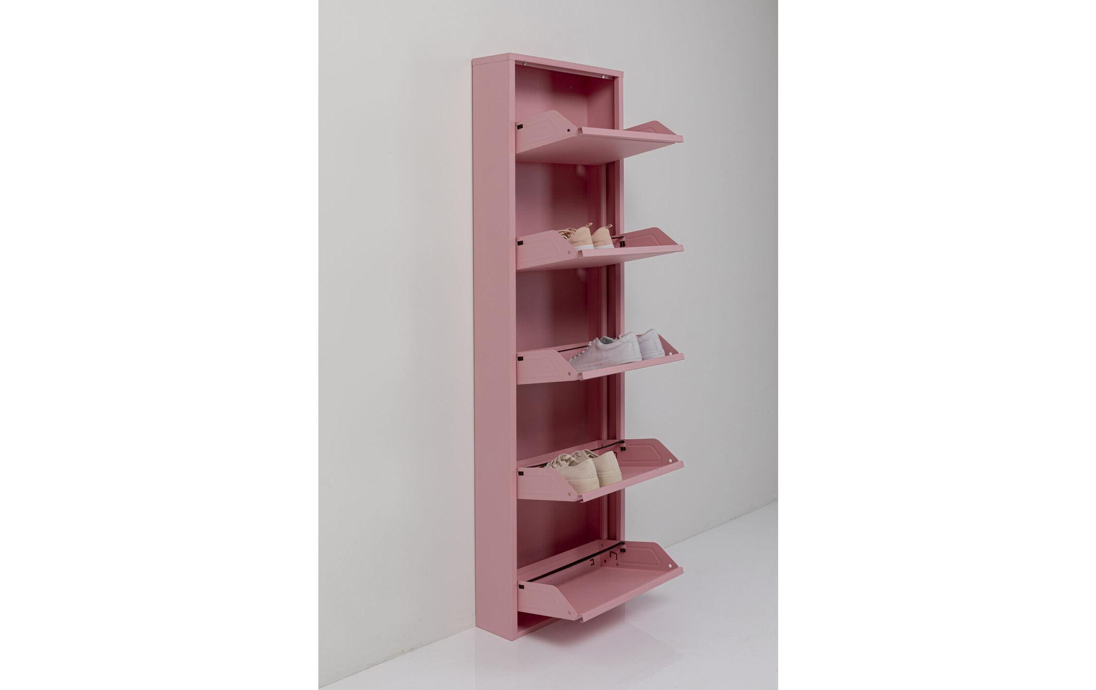 Schuhschrank Caruso 5-er, 50 x 170 cm, Rosa<br>Schuhschrank
