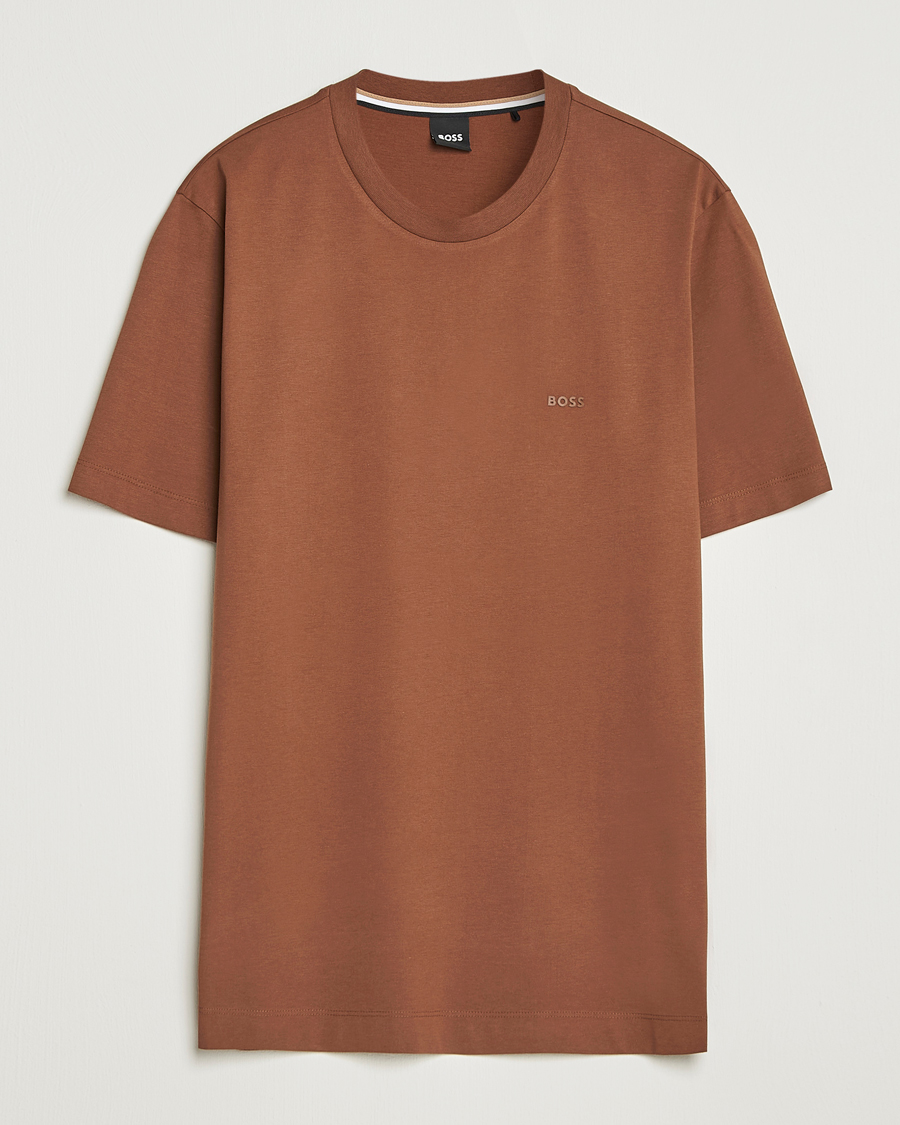 BOSS BLACK Thompson Crew Neck T-Shirt Medium Brown