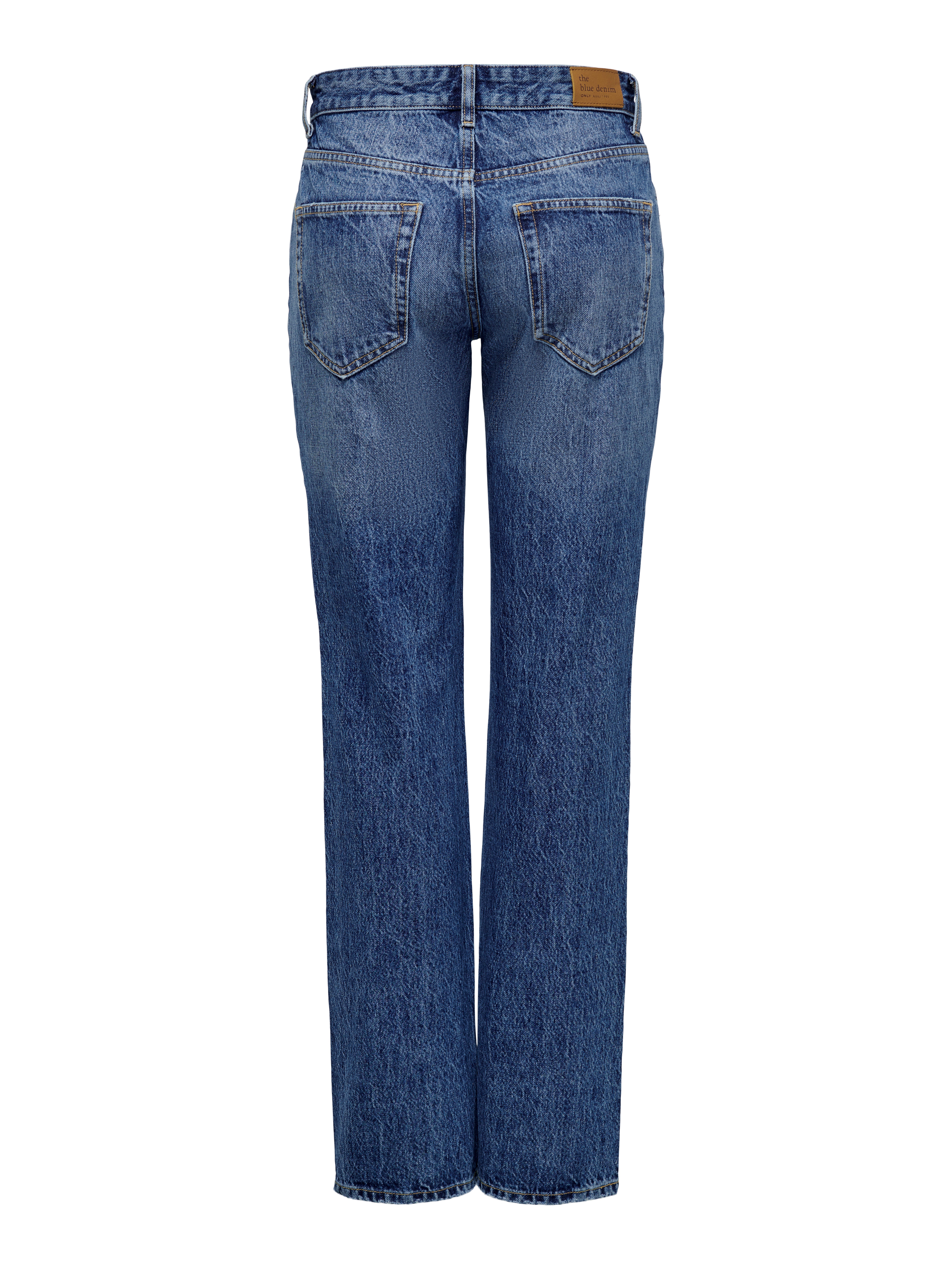 ONLBREE Niedrige Taille Gerade geschnitten Jeans Medium Blue Denim
