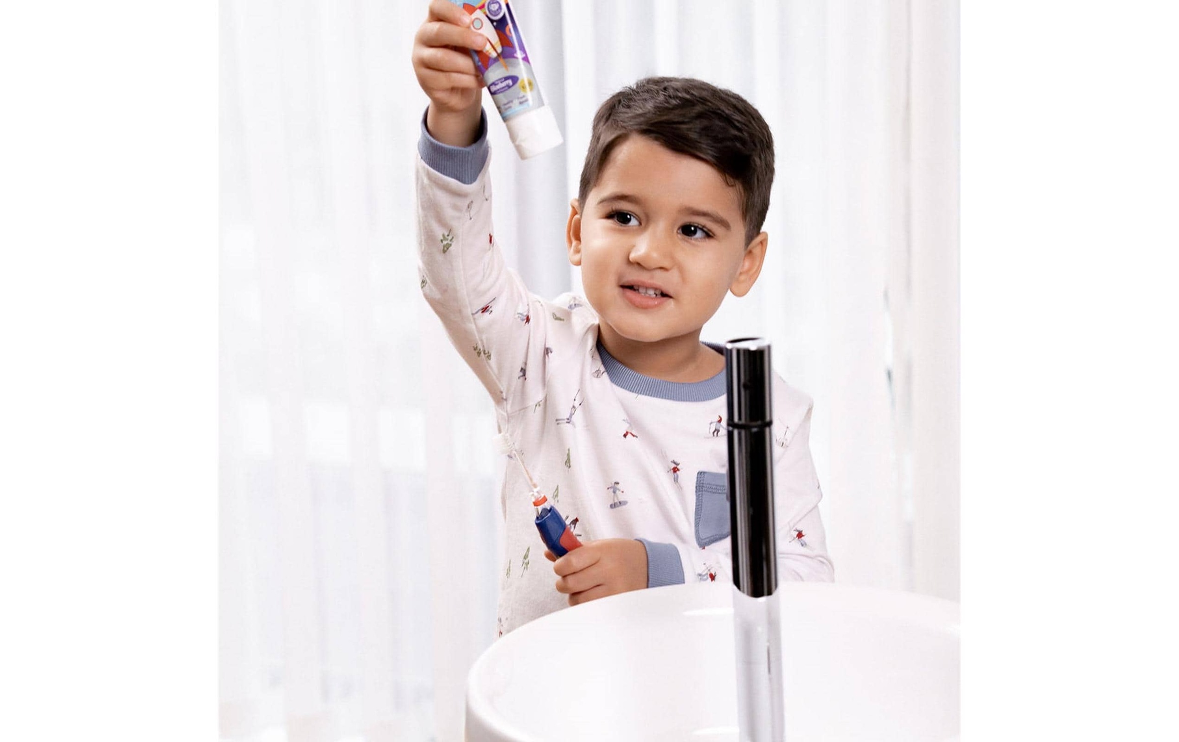 Elektrische Kinderzahnbürste »brush-baby KidzSonic Rakete«