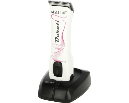 Durati draadloze tondeuse met roze opdruk, inclusief 1 witte accu