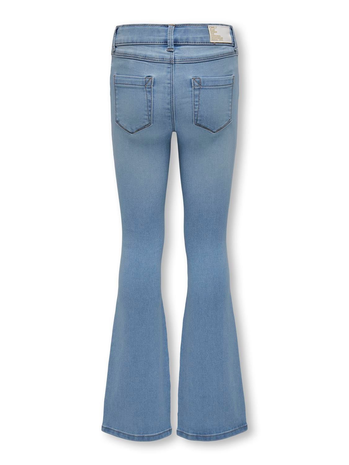 KOGROYAL Mittlere Taille Ausgestellt Jeans Light Blue Denim