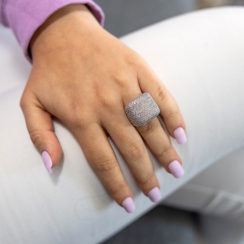 Bague Femme Acier strass