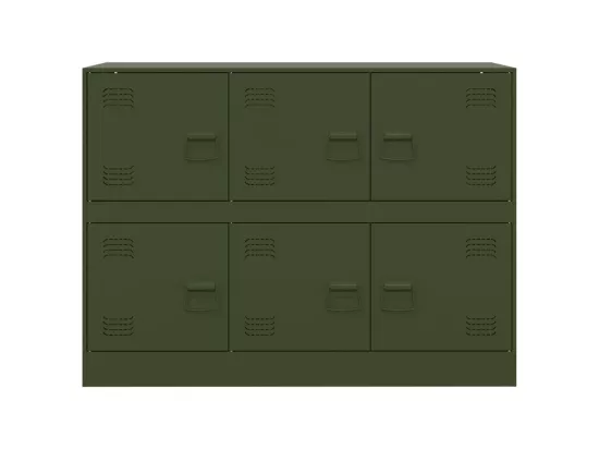 Buffet vert olive 99x39x73 cm acier