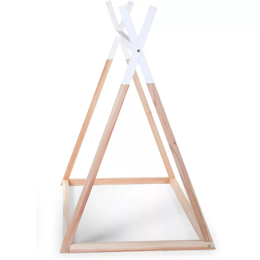 CHILDHOME Tipi Babybett Rahmen Natur weiß 70 x 140 cm