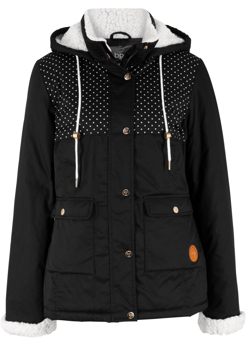 Veste avec capuche en maille peluche